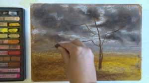 Зарисовка хмурой осени сухой пастелью | Soft Pastels mungyo