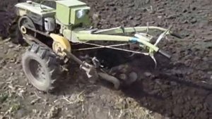 Мотоблок зубр пашет сам