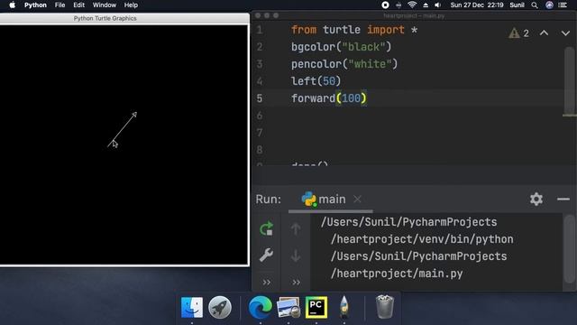 Python Turtle Graphics -Drawing Heart Shape смотреть онлайн