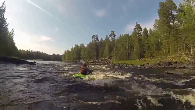 Река Охта,порог Кивиристи, 3 ступень, каяк (Кочнев А.А.) каяк (Борисов Ю.) смотреть онлайн