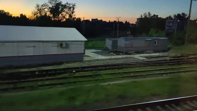 Подъезжаем к станции Волховстрой-1, поезд №22 Питер-Мурманск,13.07.2022г.