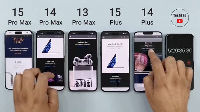 iPhone 15 Pro Max vs 14 Pro Max vs 13 Pro Max vs 15 Plus vs 14 Plus Battery Test | iOS 17 BATTERY смотреть онлайн