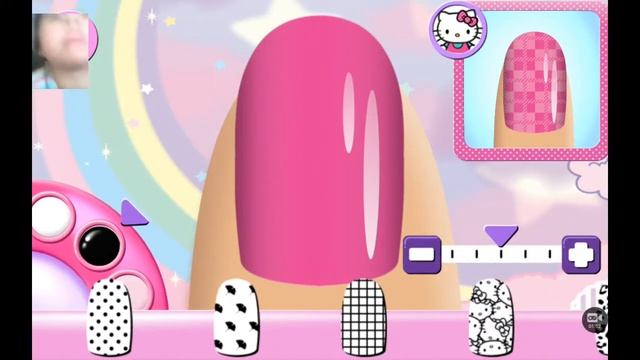 Helloy kitty крашу ногти себе