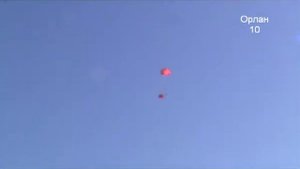 Посадка БПЛА Орлан-10 на парашюте.avi