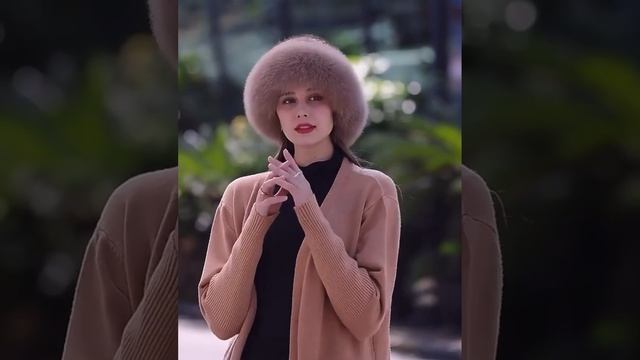 Теплая шапка унисекс из натурального меха смотреть онлайн