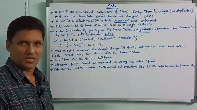 Sets in Python | Python Tutorial for Beginners | Python Sets | Python Programming | in Telugu