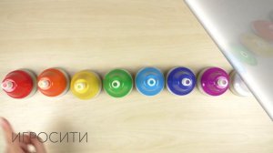 Музыкальные диатонические колокольчики на кнопках - набор из 8 колокольчиков с кнопкой