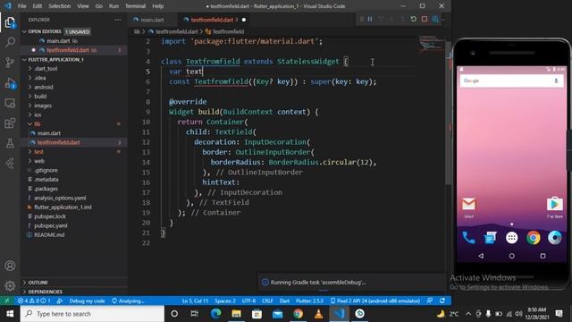 Building your first Flutter Widget @flutter app developer