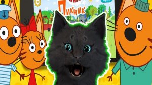 ТРИ КОТА ( ПИКНИК ) ИГРАЕМ С ГОВОРЯЩИМ СУПЕР КОТОМ ( ИГРА для ДЕТЕЙ )
