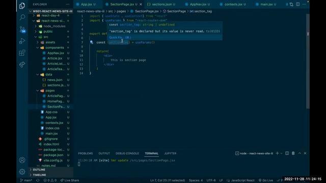 W9D1: React News Site III (lifecycle and hooks) (1 of 2) смотреть онлайн