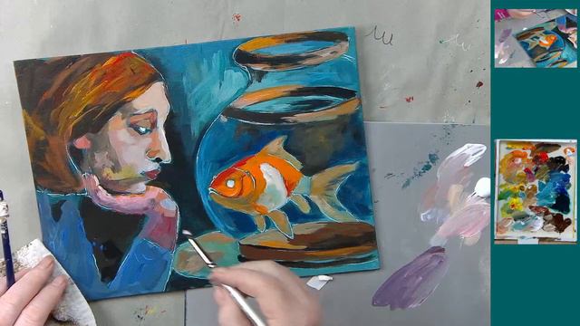 A "Story Time" Ginger's Spy Story and An Acrylic Painting of A Moment with Goldie смотреть онлайн