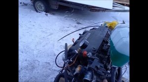 Тестовый запуск двигателя HONDA L15A для аэролодки