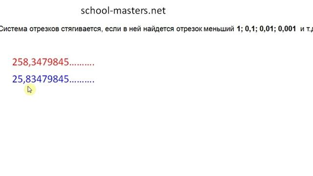 Стягивающиеся отрезки