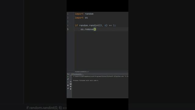 Русская рулетка по питоновски (Russian roulette) #short смотреть онлайн