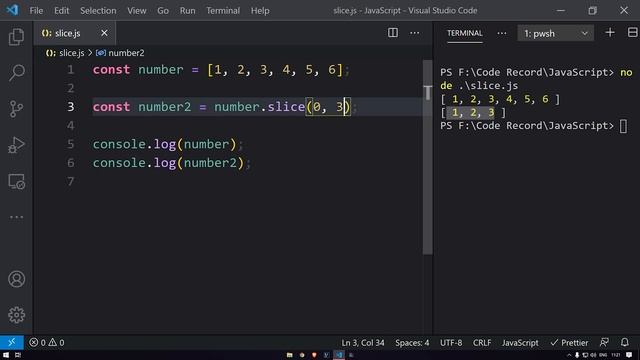 JavaScript slice() Array function | JS Buffer