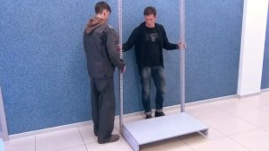Сборка торгового стеллажа от ПРАЙД ГРУПП