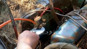 Abandoned 1966 Ford Bronco getting engine work