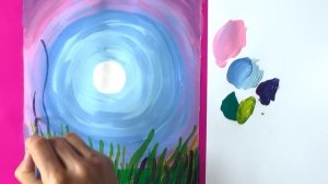 ЛЕТНИЙ ПЕЙЗАЖ  ГУАШЬЮ ✿ ЦВЕТЫ ✿ УРОКИ РИСОВАНИЯ