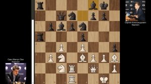 Последняя, 4-я партия тай-брейка Карлсен - Карякин, матч на первенство мира 2016, Нью-Йорк. (1-0)