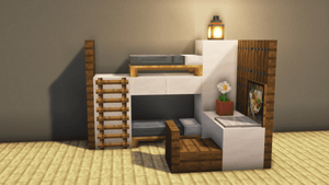 Как Построить Кровать с Рабочим Местом в Майнкрафт | Minecraft #mine