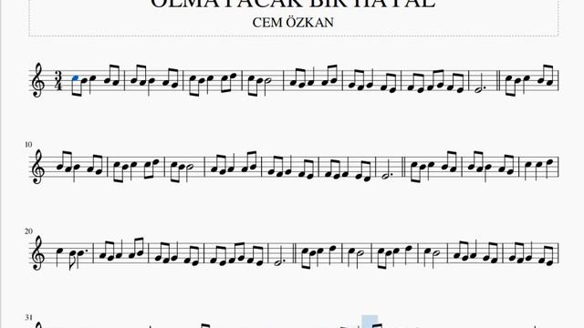 OLMAYACAK BİR HAYAL CEM ÖZKAN KEMAN NOTALARI смотреть онлайн