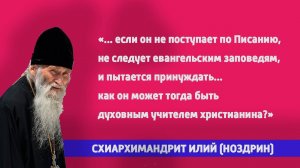 ЕСЛИ ОН НЕ ПОСТУПАЕТ ПО ПИСАНИЮ - ЭТО НЕ ДУХОВНИК! (СТАРЕЦ ИЛИЙ)