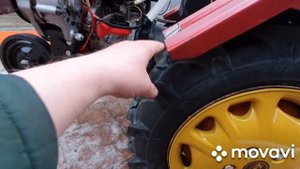 Установка крыльев на мотоблок. Колёса r16!