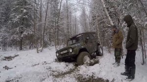 Покатушка по зимнему маршруту, Уаз Патриот, Уаз Хантер на портальных мостах