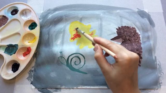 Рисуем гуашью ежика в тумане. Для детей от 7 лет|A hedgehog in gouache. For children from 7 years смотреть онлайн