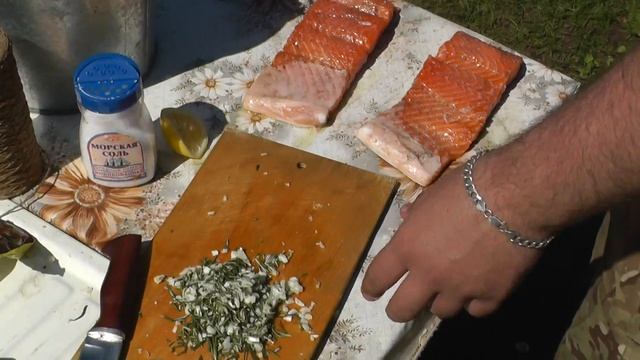 Копчение семги от КУМА. Копчение рыбы.