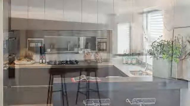 Глянцевые кухни с барной стойкой в интерьере смотреть онлайн