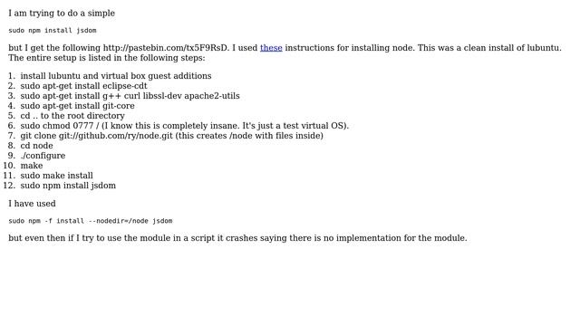 How do you setup npm on lubuntu? смотреть онлайн