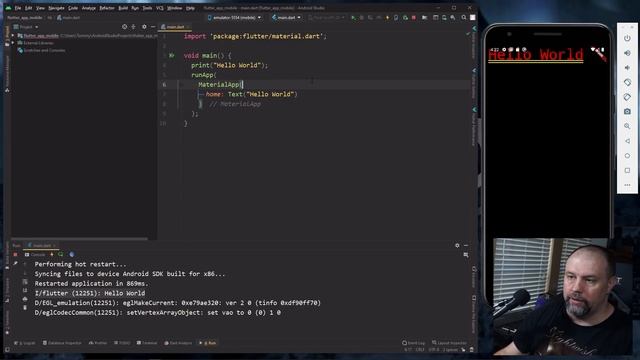 A Simple Flutter Hello World App | Flutter for Beginners 2021