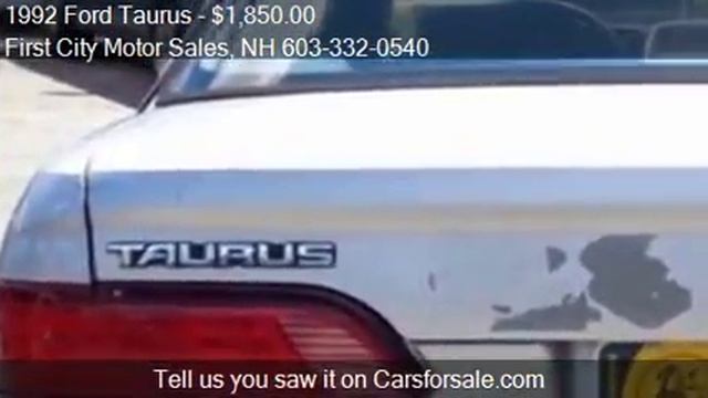 1992 Ford Taurus for sale in Rochester, NH 03868 at the Firs смотреть онлайн