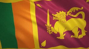 Развевающийся флаг Шри-Ланки / Waving Flag of Sri Lanka