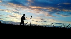 Бой с тенью//тренировка/вечер