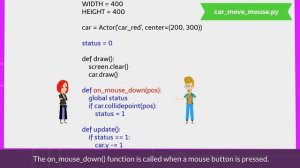 3. How to Control Car with Mouse | Chapter 10.2: Controlling Car in Pygame Zero