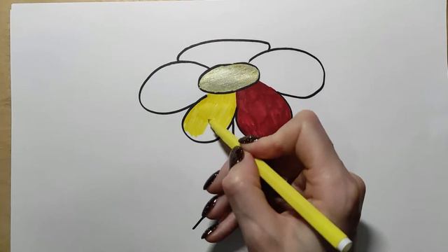 Просто рисунок ромашки смотреть онлайн