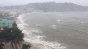 Super Typhoon  Manghut  Cheung Chau Island Hong Kong