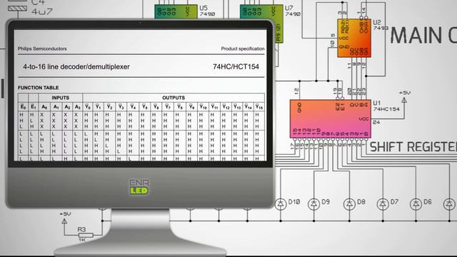 CIRCLE LED COUNTER ✨ 74LS90 - 74LS93 - 74LS47 - 74HC154 смотреть онлайн