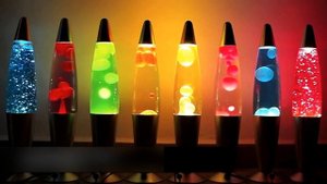 Лава лампы с воском и глиттером