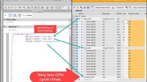 TIA Portal Sorting Number of Array with algorithm lesson CPU cycling times