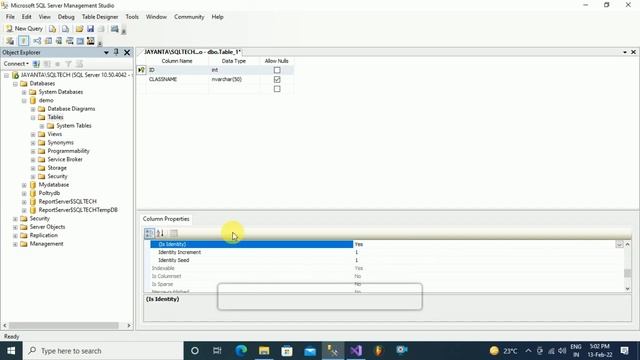 How to Creat Database & Table In SQL Management Studio | Online coding class