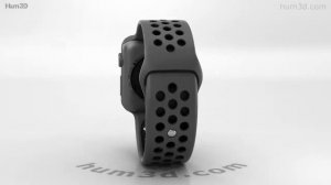 Apple Watch Series 3 Nike+ 38mm Space Gray Case Anthracite/Black Sport Band 3D model by Hum3D.com