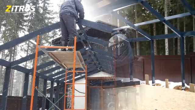 Стеклянная пристройка с зимним бассейном смотреть онлайн