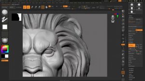 lion pendent  Sculpt in ZBRUSH (  jewelery design)