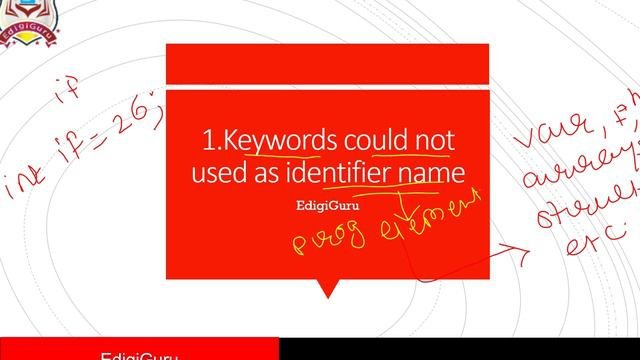 Keywords In C Language | Keywords In C Programming | EdigiGuru