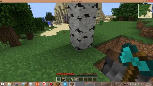 обзор мода майнкрафт #12: TreeCapitator трикапитейтор сруб деревьев смотреть онлайн