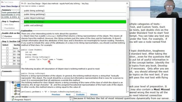 Overriding toString() (enthuware.ocpjp.v8.2.1244) смотреть онлайн