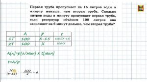 ОГЭ ЕГЭ 2018 Текстовая задача. ТРУБЫ.